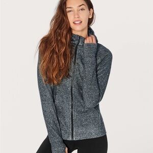 Lululemon Scuba Hoodie Cotton Fleece Luminesce Splatter White Black Size 4